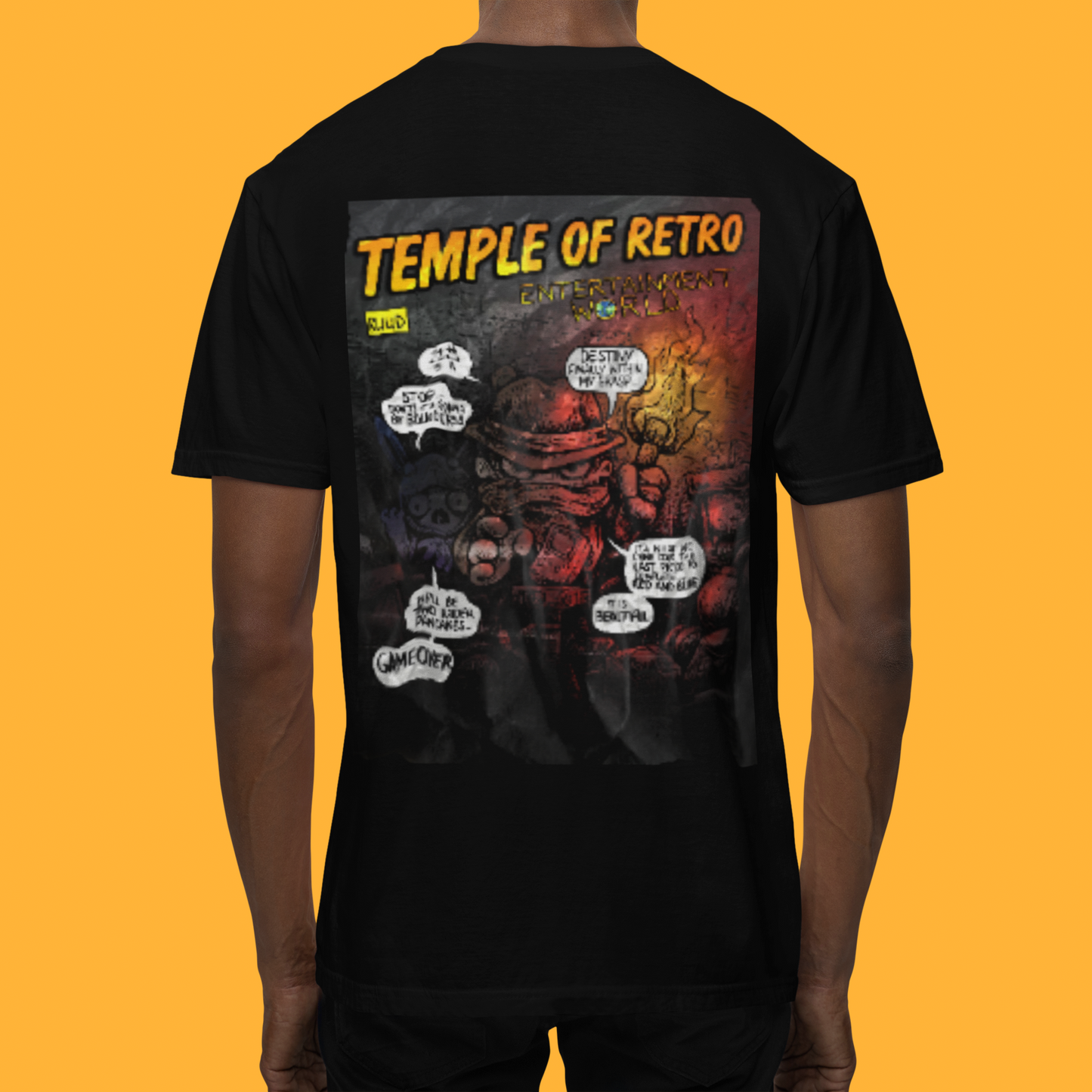 RUUD X ENTERTAINMENT WORLD - Temple of Retro Tee (Black)